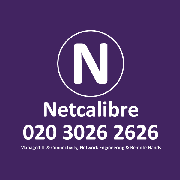 Netcalibre Logo, 020 3026 2626, Managed IT & Connectivity, Network Engineering & Remote Hands